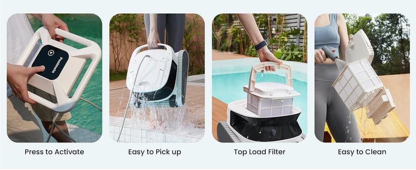 Chasing Hydro 4 Pool Vacuum for Inground Pools | 210-Min Battery Pool Robot for Floor, Wall & Waterline Cleaning | Smart App Control | 5070 GPH Suction Perfect for Pool Opening Season