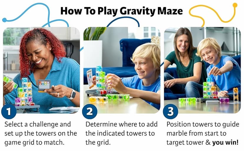 ThinkFun Gravity Maze - Falling Marble Logic Game - Challenging STEM Toy for Kids 8-12 - Gravity Marble Maze - Brain-Building Fun - Educational Gift - Boosts Critical Thinking & Problem Solving