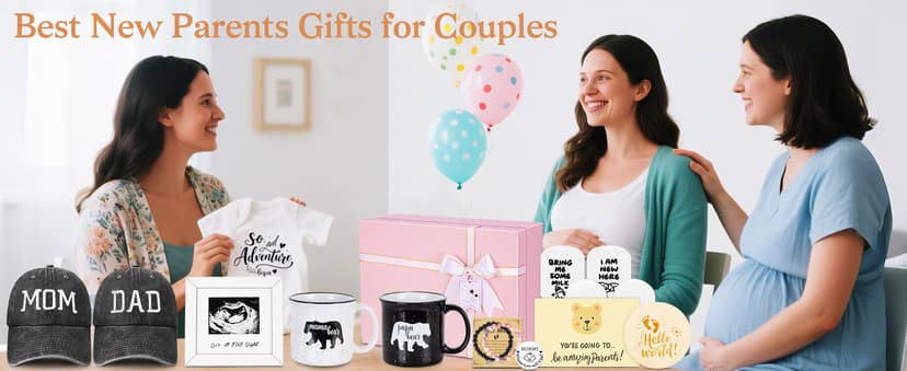 Best New Parents Gifts for Couples,First Time New Mom and Dad to Be Gifts Expecting Parents,Gender Reveal Gift for Parent to Be, Baby Gift Basket 2025,Baby Shower,decisive Coin,Pregnancy,Girl,Boy