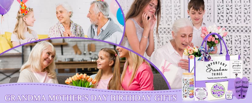Grandma Gifts, Birthday Gifts for Grandma, Christmas Thanksgiving Mothers Day Ideas Present for Grandmother Basket Set of 5
