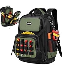 Tool Bag Roll Up, UUP Heavy Duty Portable Soft Tool Storage Organization, Foldable Empty Rollup Organizer with 2 Small Pouches, Rollable Carrying Toolbag, Dad Men Mechanic Welding Birthday Gift, Green