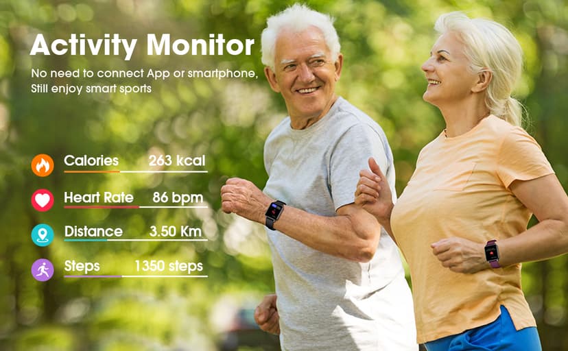 Pedometer Watch Senior Friendly No App/Phone Required, Waterproof Fitness Tracker Watch with Step Counter Calories/Sleep Tracker for Walking Running for Men Women