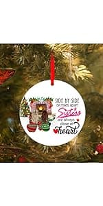 WaaHome Our Friendship is Endless Christmas Ornaments Friend Gifts for Women, Best Friend Ornaments for Christmas Tree Decorations Friendship Gifts for Friends Female Women