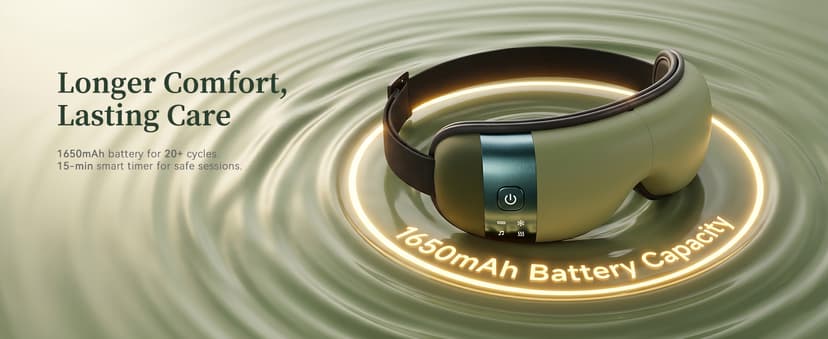 35dB, Lightweight Eye Massager, Gift for Women Husband, for Home, Office, and Travel ReliefRX Ultra-Quiet Eye Massager with Heat and Cooling, Sage Green B0GJ3CPT77