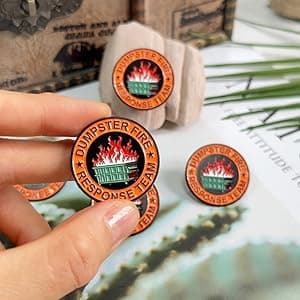 1Pcs/5Pcs/10Pcs Dumpster Fire Enamel Pins Response Team Alloy Badges for Jackets Hilarious Gifts for Coworkers Team Members