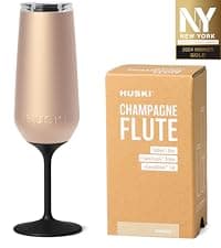 Huski Wine Tumbler 2.0 | NEW | Award-winning Design with Detachable Stem | Premium Stainless Steel Wine Glass with Lid | Triple Insulated Tumbler | 12oz Capacity | Great Gift (Champagne)