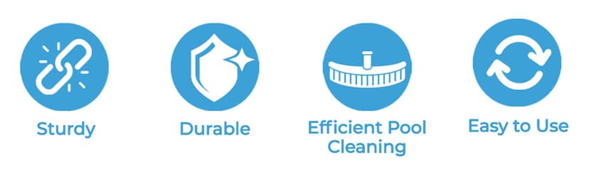 440 Heavy Duty Pool Brush - 18-inch Extra-Wide Metal Brush Head with Stainless Steel Wire Bristles & Curved Edges for Cleaning Pool Tiles, Walls, Floor, Steps (Stainless Steel)