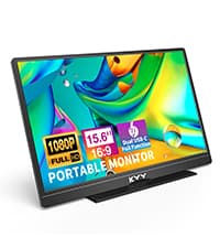 KYY Portable Monitor 15.6inch 1080P FHD USB-C, HDMI Computer Display HDR IPS Gaming Monitor w/Premium Smart Cover & Screen Protector, Speakers, for Laptop PC MAC Phone PS4 Xbox Switch