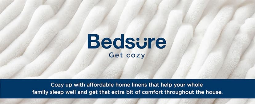 Bedsure GentleSoft White Throw Blanket for Couch - Cozy Blanket for Women, Cute Fleece Throws for Girls, Teacher Gifts Birthday Gifts for Women Men Mom, Room Home Dorm Decor, Off White, 50x60 Inches