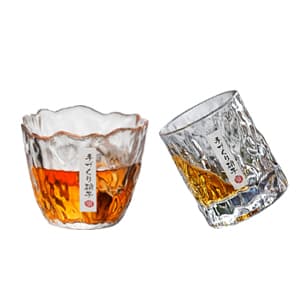 BXT Japanese Whiskey Glass - Handmade Old Fashioned Tumbler | Crystal Hammer Figure Finish | Thickened Drinking Cup for Whiskey Beer Brandy Cocktail Scotch for Men Dad Daddy Fathers Day