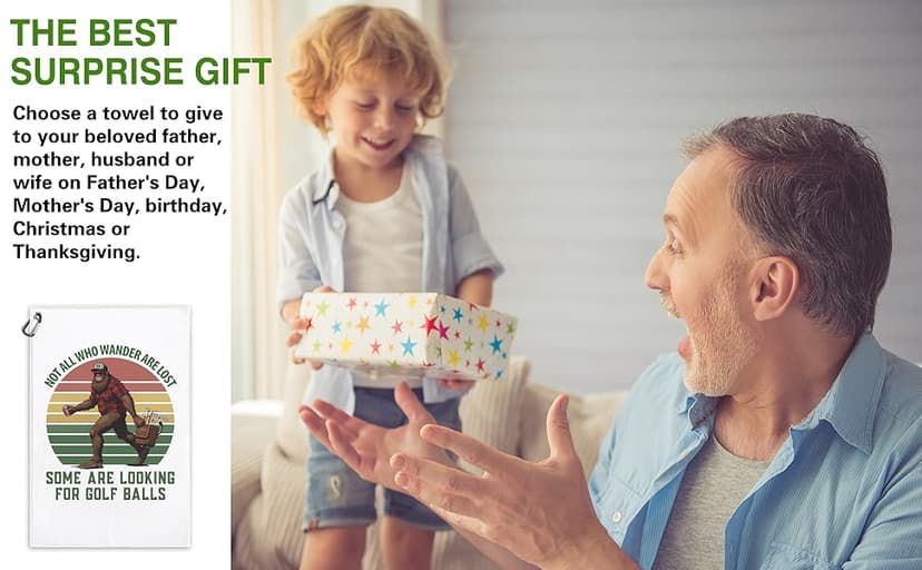 I'm Just Using My Golf Words Funny Microfiber Towel with Clip for Golfer, Mother's Day Birthday - Pink Flamingo Accessories for Women Golf Lover Mom