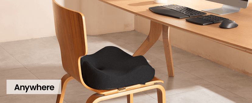 ProtoArc Seat Cushion, Office Chair Cushion for Sciatica, Coccyx Cushion, Ergonomic Memory Foam Seat Cushion for Car, Home, Pressure Relief Pad for Hip, Tailbone, All Day Comfort - Black