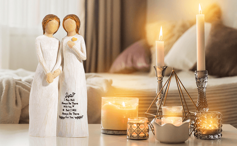 Sister Gifts for Women,4.90” Sister Gifts Figurine for Best Friend,Sister Birthday Gifts,Sisters Gifts from Sister,Women Gifts for Sister and Best Friend on Birthday and Sisters' Day