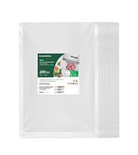 Bonsenkitchen Vacuum Sealer, Multi-Functional Food Sealer with 1 Roll Bag+ 5 Bags, Bag Storage | Built-in Cutter, Silver-Stainless steel