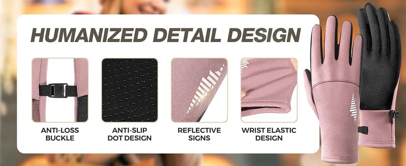 SIMARI Winter Gloves for Women, TouchScreen Water-Resistant Warm Thermal Gloves for Cold Weather, Running Hiking Driving