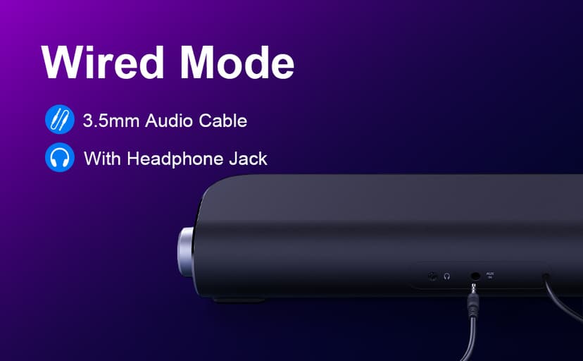 Nylavee Computer Speakers, Hi-Fi Stereo Computer Sound Bar with Bluetooth & 3.5mm Aux, USB/USB-C Powered for Desktop PC, Laptop & Monitor, Built-in Mic and Headphone Jack