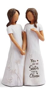 BORLESTA Gifts for Friends - Friend Gifts for Women, Friend Christmas Birthday Gifts for Friends - You're The Sister I Got to Choose - Sister Gifts from Sister, Friendship Hand-Painted Keepsake Box