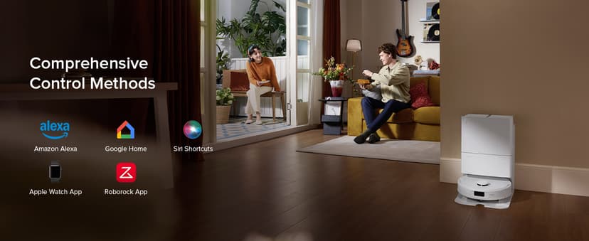 roborock Qrevo Series Robot Vacuum and Mop, 8000Pa Suction, Upgraded from Qrevo S, Anti-Tangle Brush, Smart Obstacle Avoidance, Auto Mop Washing, All-in-One Dock, 200RPM Spinning Mops, White(QV 35A)