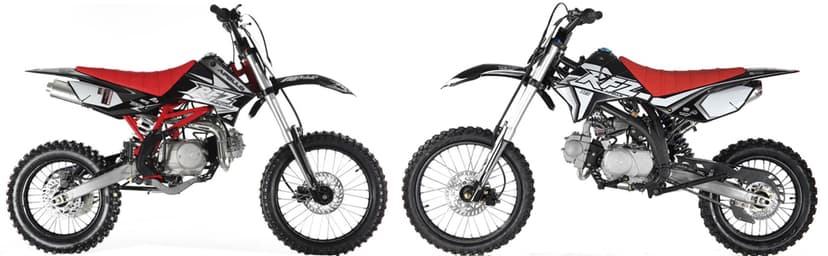 HHH DB X18 125CC Dirtbike Apollo RFZ Racing Gas Dirt Bike with Twin Spare Heave Duty Steel Frame Big Tires 17/14 inch 4 Speed Dirtbike for Youth Adult Vitacci Dirtbike