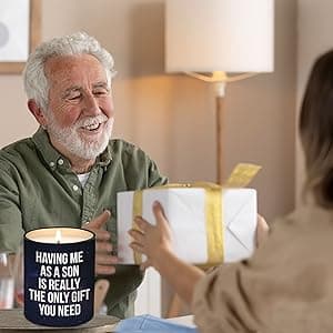 Birthday Gifts for Mom from Son - Mom Birthday Gifts from Son - Moms Gift Ideas from Son - Mother Gift, Funny mom Candle, 10 Oz Jar Lemongrass Scent