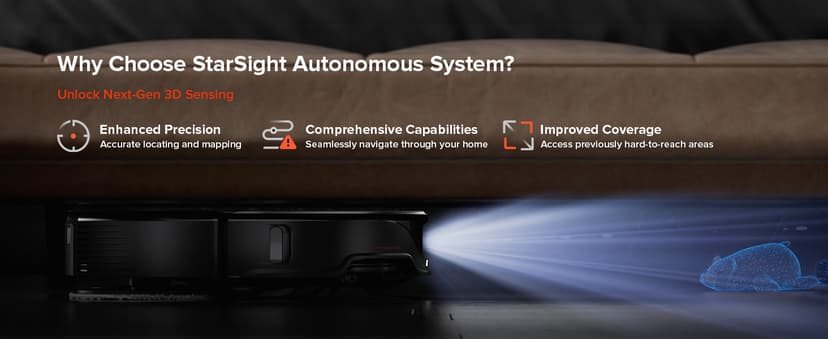 roborock Qrevo Slim Robot Vacuum and Mop Combo, 8.2cm Ultra-Slim, 3D Sensing Tech, Advanced Obstacle Recognition, 11,000Pa Suction, FlexiArm Side Brush & Mop, Auto Mop Washing & Drying, Self-Emptying