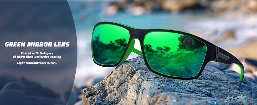 STORYCOAST Polarized Sports Sunglasses for Men Women Unbreakable Frame Cycling Fishing Driving