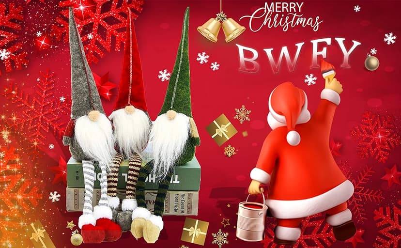 3pcs New Christmas Decoration Long Legs Rudolph Doll Christmas Children Gift Hotel mall Window Decoration