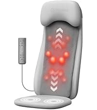 COMFIER Back Massager Seat Cushion with Heat,10 Vibration Motors, Massage Chair Pad,Chair Massager for Pain Relief at Office/Home,Christmas Gifts for Men Women