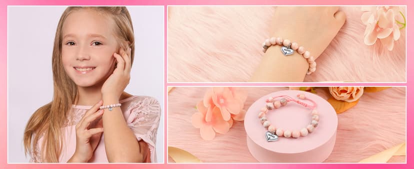 Sereney Birthday Gifts for Girls, Beaded Bracelets as 1 3 4 5 6 7 8 9 10 11 12 13 15 16 Year Old Birthday Gift, Adjustable Stone/Pearl Bracelet as Happy Birthday Gifts for Daughter Granddaughter Niece