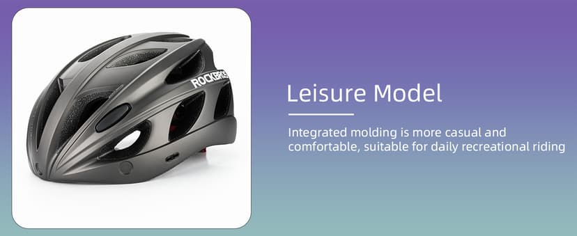 ROCKBROS Bike Helmet for Adult Men Women with Suggested Fit 58-65cm, Detachable Magnetic Goggles & Sun Visor, Lightweight with Adjustable Side and Chin Strap, Suitable for Myopia Glasses