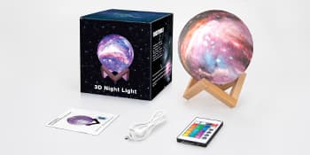 BRIGHTWORLD Moon Lamp Galaxy Lamp 5.9 inch 16 Colors LED 3D Moon Light, Remote & Touch Control Moon Night Light Gifts for Girls Boys Kids Women Birthday
