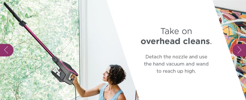 Shark HV371 Rocket Pro DLX Corded Stick, Removable Hand Vacuum, Advanced Swivel Steering, XL Cup, Crevice Tool, Upholstery Tool & Anti-Allergen Dust Brush, Fuchsia, Capacity