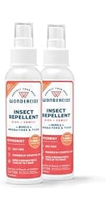 Wondercide - Mosquito, Tick, and Insect Repellent with Natural Essential Oils - Bug Spray and Killer - Safe for Family - Rosemary 2-Pack of 4 oz Bottle