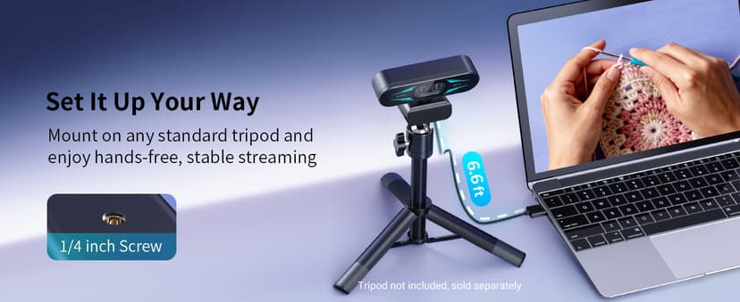 EMEET C60E Dual-Camera 4K Webcam for Streaming, Wide-Angle and Telephoto Cameras, Max 11X Hybrid Zoom & PDAF Autofocus, Remote Control, RGB Lighting, 2 Mics, Ideal for Livestreaming and Online Meeting