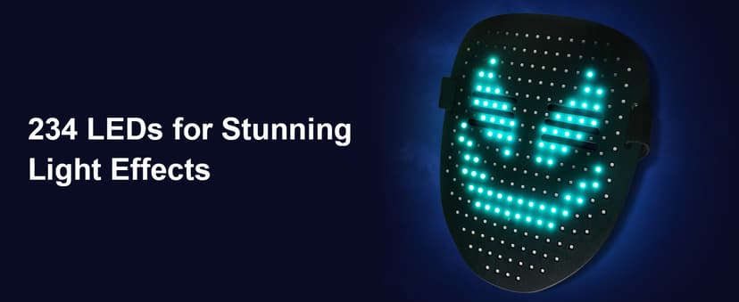 Mr.Pang LED Mask Light up Mask with Gesture Sensing, Cool Face Transforming Mask, Perfect Gifts for Halloween Christmas Birthday Cosplay Party