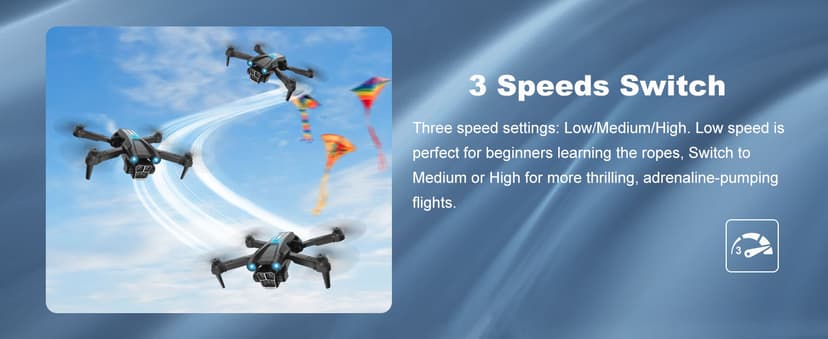 Drone with Camera 1080P HD, Mini Drone for Beginners Kids Adults, RC Quadcopter with 2 Batteries, Carrying Case, Stable Hover, Trajectory Flight, Gravity Control, One Key Take Off/Land, Black