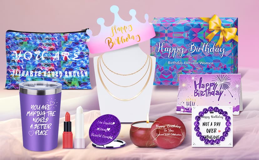Birthday Gifts for Women - Unique Inspirational Theme Happy Birthday Gift for Her/Friendship/Sister/Best Friend/Mom/Girlfriend/Wife/Teen Girls/Bestie,Gifts for Women