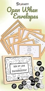 Open When Envelopes For College Student - High School Graduation Gift Card Book 2025, Open When Letters For Boyfriend, Colleges Survival Kit Going To College Gifts For Her, Him, Daughter