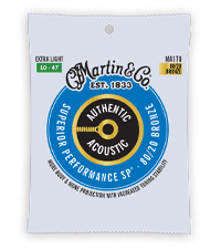 MARTIN Authentic Acoustic Guitar Strings, Superior Performance Light 12-54, 80/20 Bronze