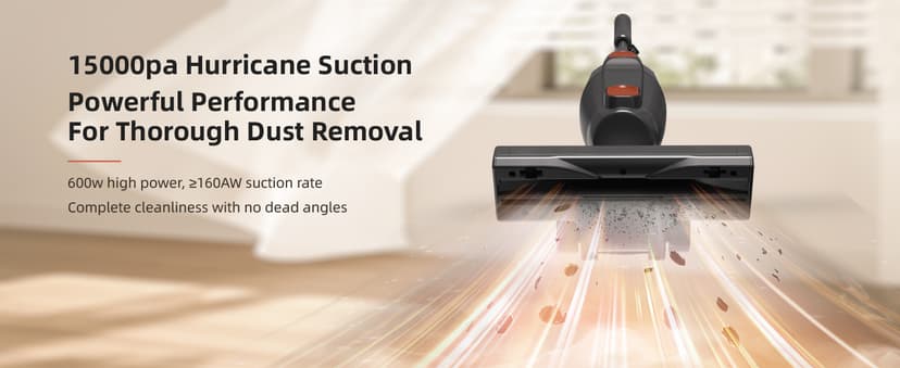 Candy Corded Stick Vacuum Cleaner, Powerful Suction Handheld Vacuum with One-Click Dust Disposal, 3-in-1 Use for Hard Floor, Ceramic Tile, 0.8 Liters Capacity, Easy Clean