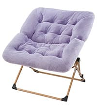 Oakham Comfy Chair for Adults, Soft Faux Fur Folding Lounge for Bedroom Living Room Dorm Rooms Flexible Reading Chair for Teens Kids, X-Large Foldable (Faux Fur-Grey)