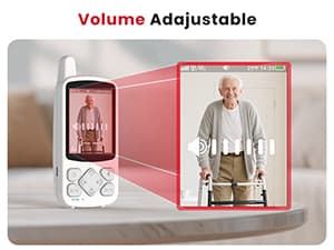 CallToU 2-Way Talk Baby Monitors for Elderly with Call Button Room Monitors for Elderly Monitor with Camera and Audio Night Vision Video Monitor for Elderly Seniors Dementia Patients No WiFi