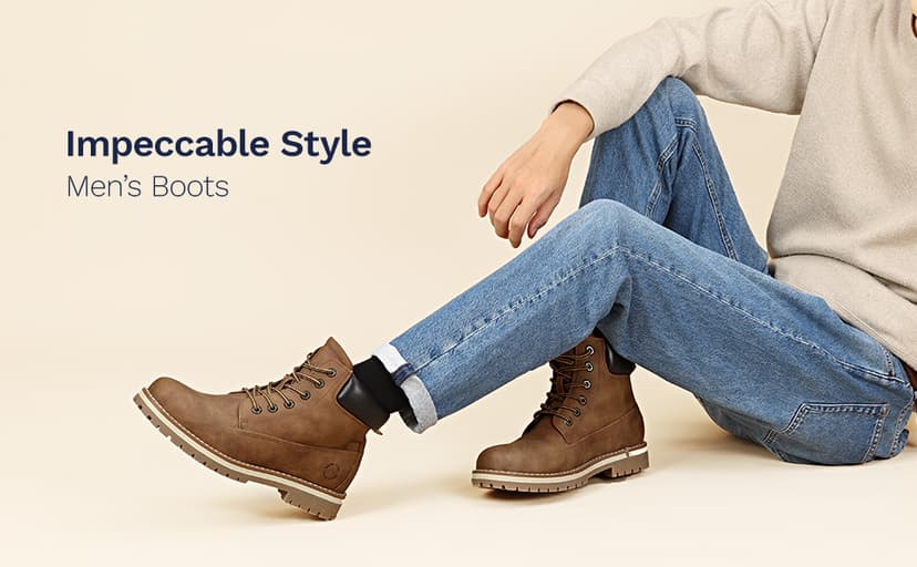 Bruno Marc Men's Classic Winter Fall Casual Boots Warm Cold-Weather Work Boots 3.0