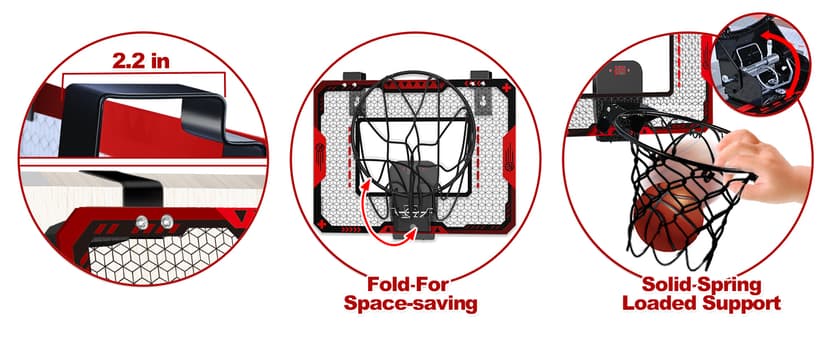 Indoor Basketball Hoop for Kids 5 6 7 8 9 10+Years Old Boys,Mini Basketball Hoop Over The Door Mini Hoop with Electronic Scoreboard & 3 Balls,Kids Basketball Hoop Sport Toys for Gift for Boys Age 5-10