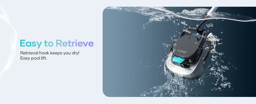 AIPER Scuba SE Cordless Pool Cleaner with 90-Min Runtime, Smart Self-Parking, Lightweight, Pool Vacuum for Above Ground Pools up to 860 Sq.ft