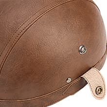 German Style Leather Motorcycle Half Helmet for Adults Men Women, DOT Approved Vintage Cap Half Face Shell Motorcycle Helmets for Cruiser Chopper+Goggles
