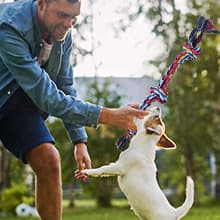 Feeko Heavy Duty Dog Rope Toys for Large Breed Aggressive Chewers, 2 Pack Indestructible Teeth Cleaning Tug of War Toy