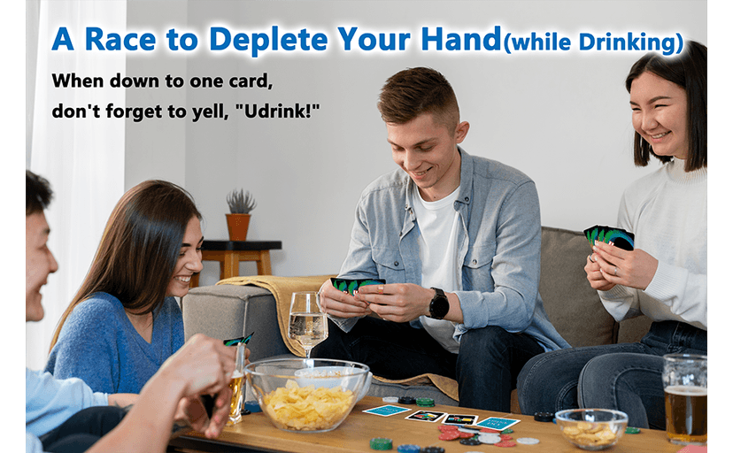 UDRINK! - The Drinking Game Cards for Adults, Fun & Easy Games for Adult Game Nights - Couple Games, Bachelorette Party Games to Get Buzzed Easily - 2024 New Edition -