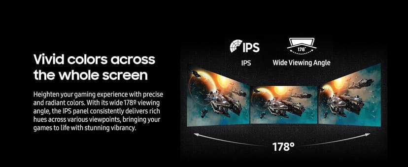 SAMSUNG 27” Odyssey G5 G53F QHD Resolution Gaming Monitor, HDR10, 200Hz Refresh Rate, IPS Panel, AMD FreeSync™ Premium, Black Equalizer, Auto Source Switch, LS27FG532ENXZA