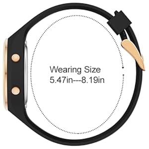 GOLDEN HOUR Waterproof Sport Women's Digital Chronograph Silicone Strap Watch